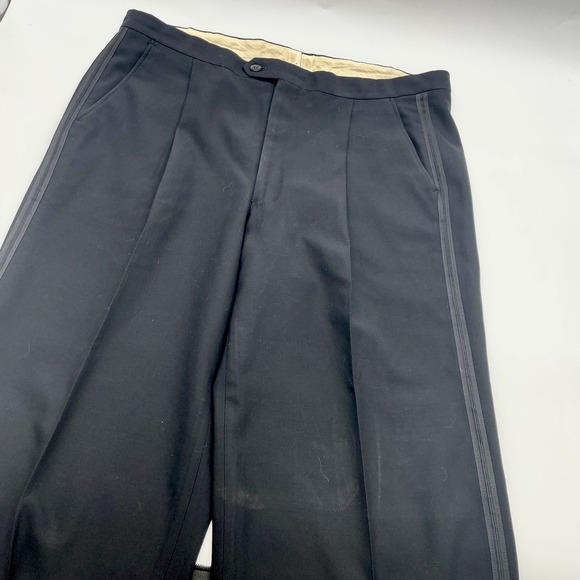 Vintage Military Uniform Dress Pants Black Stripe 41/34 Military Ranger - Picture 2 of 6